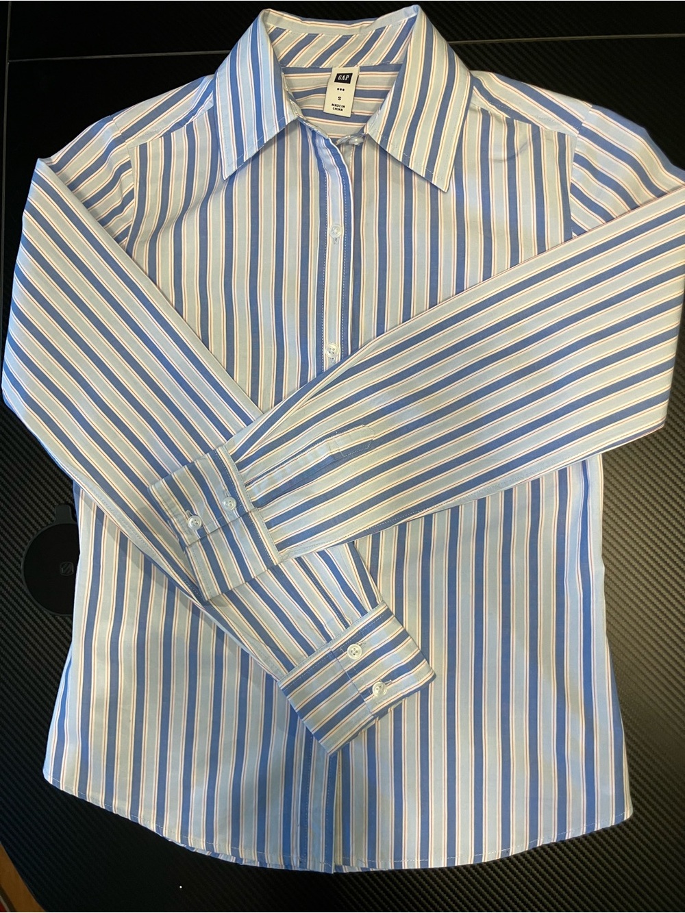 GAP Red White and Blue Vertical Stripe Pure Cotton Button down Shirt